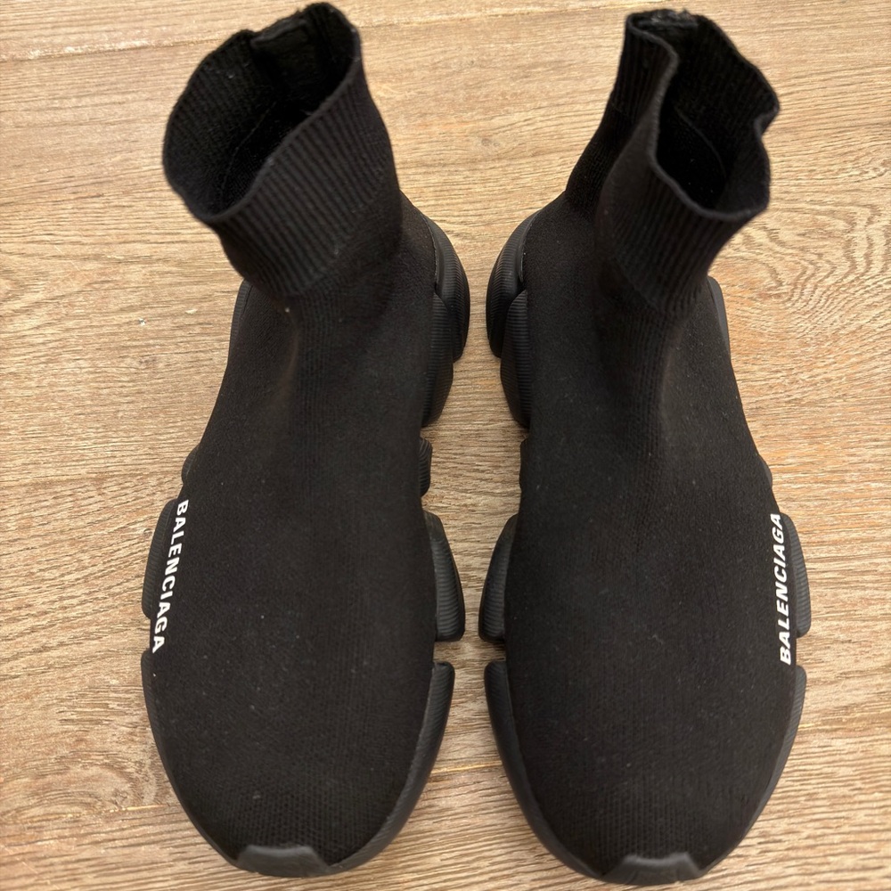 Balenciaga Black Knit Sneakers